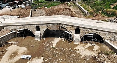 Tarihi Mimar Sinan Köprüsü restorasyonunda sona doğru