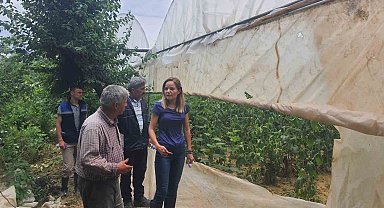 Tarım alanlarında hasar tespit çalışmaları gerçekleştirildi