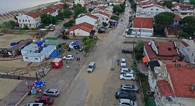 Tatil beldesi Erikli sular altında kaldı