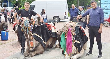 Tavşanlı'da develere ilgi
