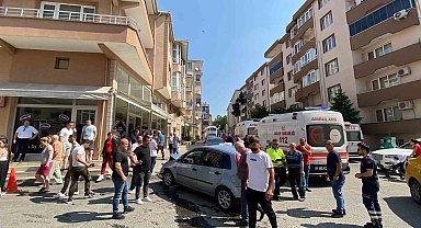 Tekirdağ'da 2 kişinin yaralandığı kaza kamerada