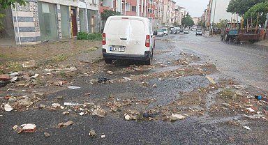 Tekirdağ'da gökyüzünden su boşaldı