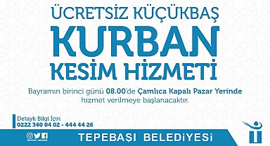 Tepebaşı'nda kurban kesim alanları hazır