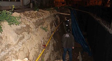 Toprak kaymasında ana doğalgaz borusu zarar görünce faciadan dönüldü