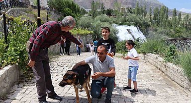 Tortum Şelalesi'nin güvenliğinden K9 Duman sorumlu