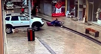 Trafiğe kapalı caddede trafik kazası