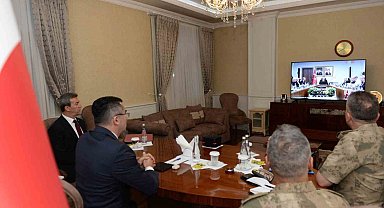 Vali Memiş video konferansa katıldı