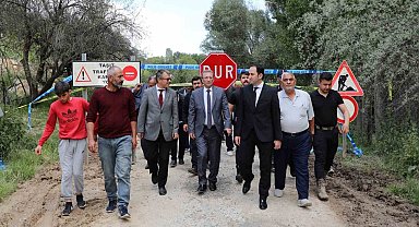 Vali Vekili Çalışır, sağanaktan zarar gören bölgeleri inceledi