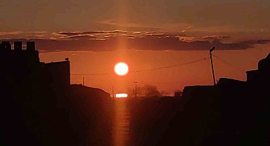 Van'da gün batımı güzelliği