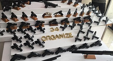 Yasa dışı imalathanelerde ele geçirilen silahların sergisi yapıldı