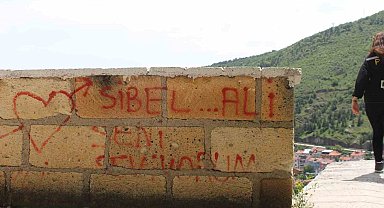 Yerden 226 metre yükseklikte vandallığı görenler 'pes' dedi