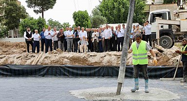 Yeşil Cami Kur'an Kursu binasının temeli atıldı