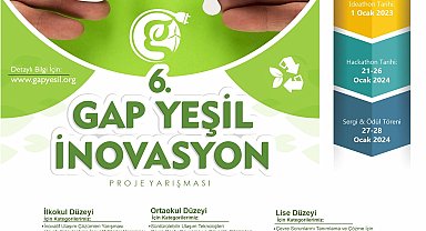 6'ncı GAP Yeşil İnovasyon Proje Yarışması başvuruları başladı