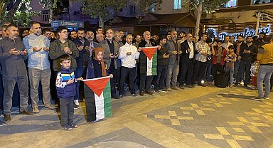 Adıyaman'da Filistin'e dua, İsrail'e lanet