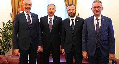 AK Parti Kütahya milletvekillerinden Bakan Yerlikaya'ya 'geçmiş olsun' ziyareti