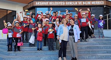Aksaray'da minik öğrenciler Bilim Merkezi'nde eğitim aldı
