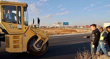 Aksaray'da Yeni Sanayi Sitesi ana caddeleri sıcak asfaltla kaplanıyor