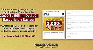 Aladağ Belediyesinden öğrencilere burs desteği