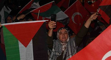 Alanya'da Gazze'ye destek yürüyüşü