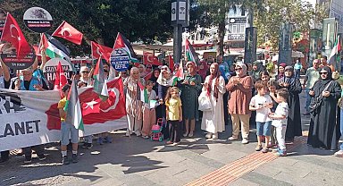 Antalya'da İsrail protestosu