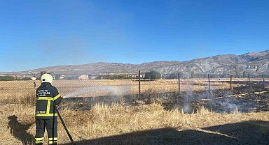 Arazi yangını büyümeden söndürüldü