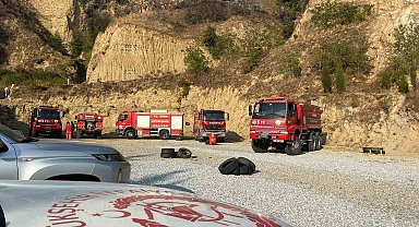 Atış poligonu mevkiindeki yangın kontrol altına alındı