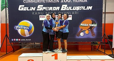 Aydın Atatürk Devlet Hastanesi Kadın Masa Tenisi Takımı bölge şampiyonu oldu