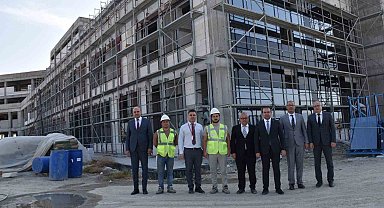 Aydın İl Sağlık Müdürü Şenkul, Çine Devlet Hastanesi inşaatında incelemelerde bulundu