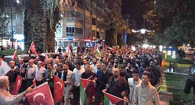Aydın'da İsrail'i protesto yürüyüşü düzenlendi