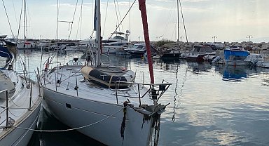 Ayvacık açıklarında yelkenli teknede 57 kaçak göçmen ile 1 göçmen kaçakçısı yakalandı