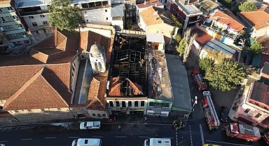 Balat Oyuncak Müzesi'nde yangında oluşan hasar gün ağarınca ortaya çıktı