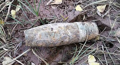 Balık tutarken top mermisi buldu