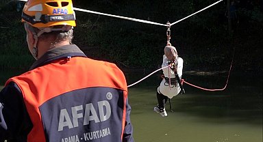 Bartın'da nefesleri kesen sel tatbikatı