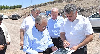 Başkan Büyükkılıç, yeni mezarlık yapım çalışmalarını inceledi