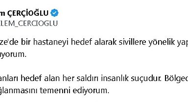Başkan Çerçioğlu, "İnsanları hedef alan her saldırı insanlık suçudur"