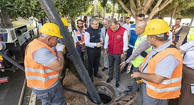 Başkan Seçer, MESKİ'nin altyapı çalışmalarını yerinde inceledi