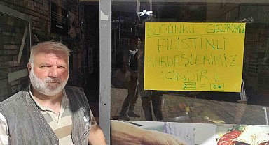 Batman'da bir çok esnaf Filistin'e destek kampanyası başlattı