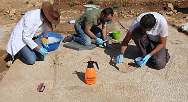 Bin 700 yıllık mozaikte restorasyon ve konservasyon çalışması başladı