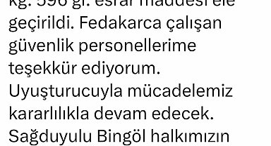 Bingöl'de 23 kilogram uyuşturucu ele geçirildi