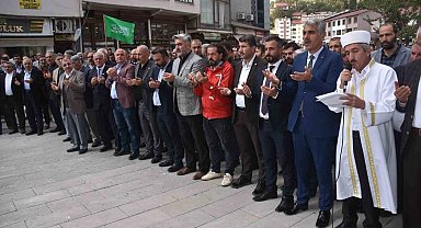 Bitlis'te Filistin'e destek, İsrail'e tepki