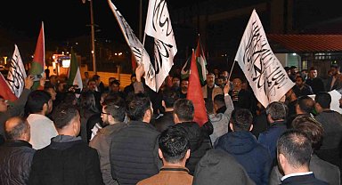 Bitlis'te vatandaşlar İsrail'i protesto etti