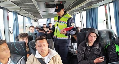 Bolvadin'de servis araçlarına yönelik denetim