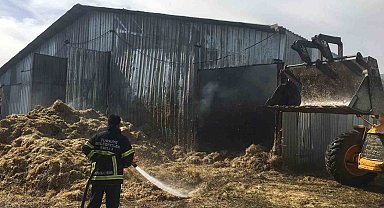 Burdur'da 400 saman balyası yandı