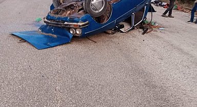 Burdur'da kontrolden çıkan otomobil takla attı: 3 yaralı