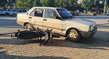 Burdur'da otomobil ile motosiklet çarpıştı: 1 yaralı