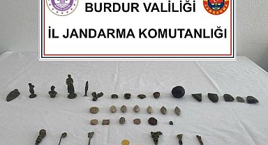 Burdur'da Roma Dönemi'ne ait 36 adet tarihi eser ele geçirildi