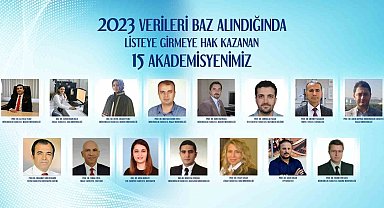 Bursa Uludağ Üniversitesi'nden 15 akademisyen dünyanın en başarılı bilim adamları listesinde