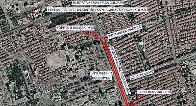 Büyükşehir'den Mustafa Kemal Paşa Bulvarı'nda 'Taş Mastik' asfalt çalışması