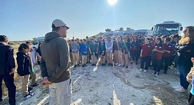 Çallı öğrenciler ilçe tarihini kazı alanında öğrendi