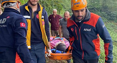 Çay bahçesinde yuvarlanarak yaralanan vatandaş kurtarıldı